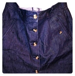 Dockers Button Down Jean Skirt with pockets Sz6